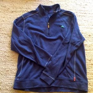 Blue quarter zip sweater